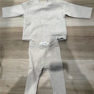 H&M Kids Pajama Set in Light Gray
